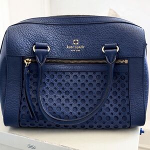 Kate Spade Navy Perforated Satchel